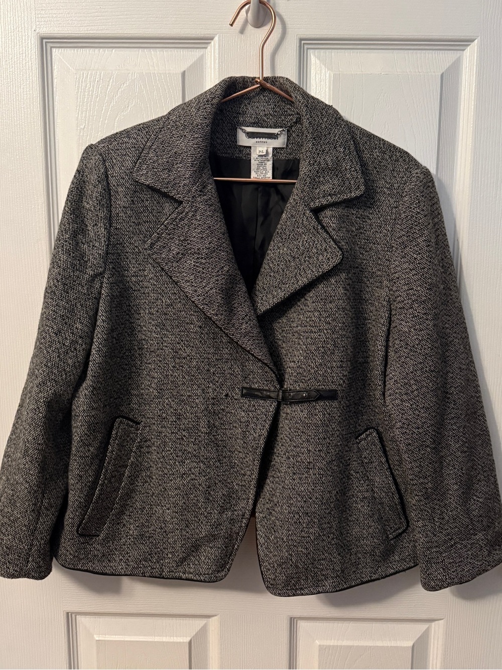 Calvin Klein Gray Tweed Blazer Jacket